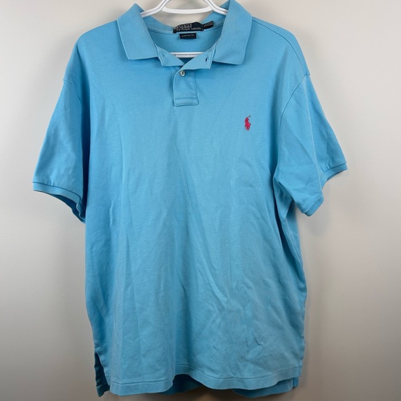 Polo Ralph Lauren Other - Polo Ralph Lauren Vintage Polo Shirt Y2K Size XL Mens light blue pink pony